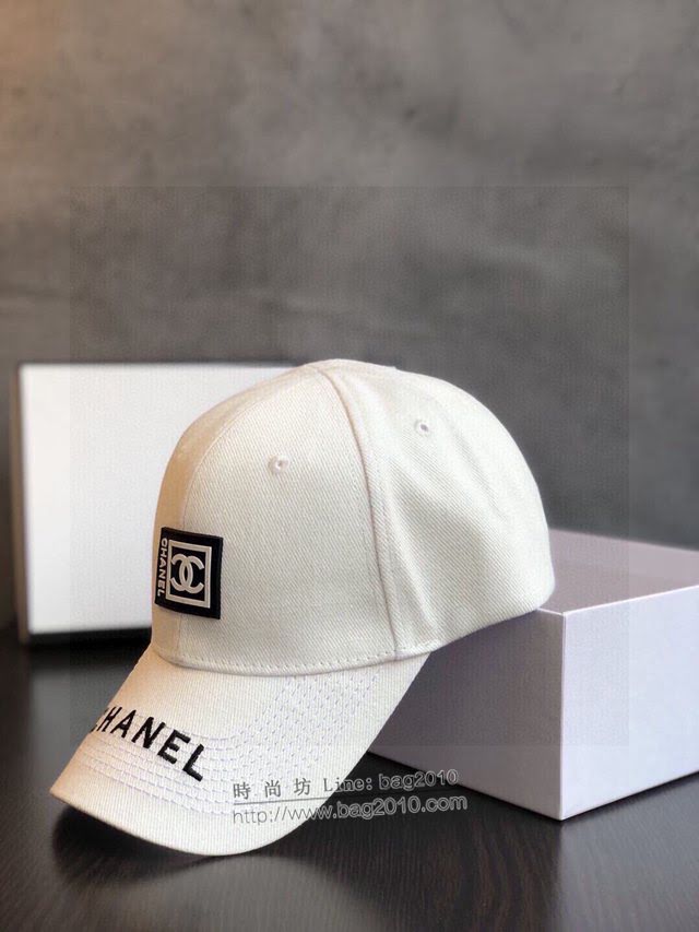 Chanel男女同款帽子 香奈兒經典黑白鴨舌帽棒球帽  mm1187